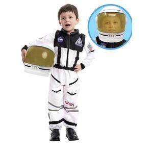 Spooktacular Creations Astronaut Costume with Helmet, Space Suit 3T New